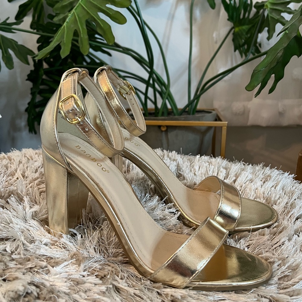 Gold Heeled Sandal
